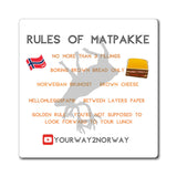 Matpakke Rules Magnet White - SCANDINORDIC.com