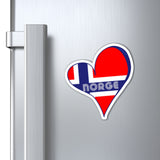 Retro Norge Heart Magnet - SCANDINORDIC.com