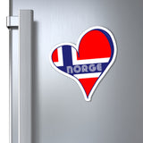 Retro Norge Heart Magnet - SCANDINORDIC.com