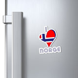 RETRO I Love Norge Heart Magnet - SCANDINORDIC.com