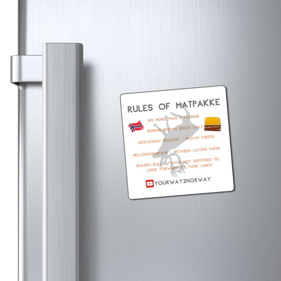 Matpakke Rules Magnet White - SCANDINORDIC.com